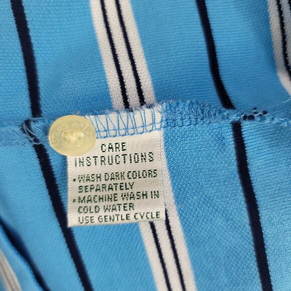 Masters Collections Polo Shirt 60's Two-Ply Pima Cotton Striped Sz L - Picture 12 of 16